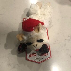 Festive 6” LambChop Plush with Santa Hat